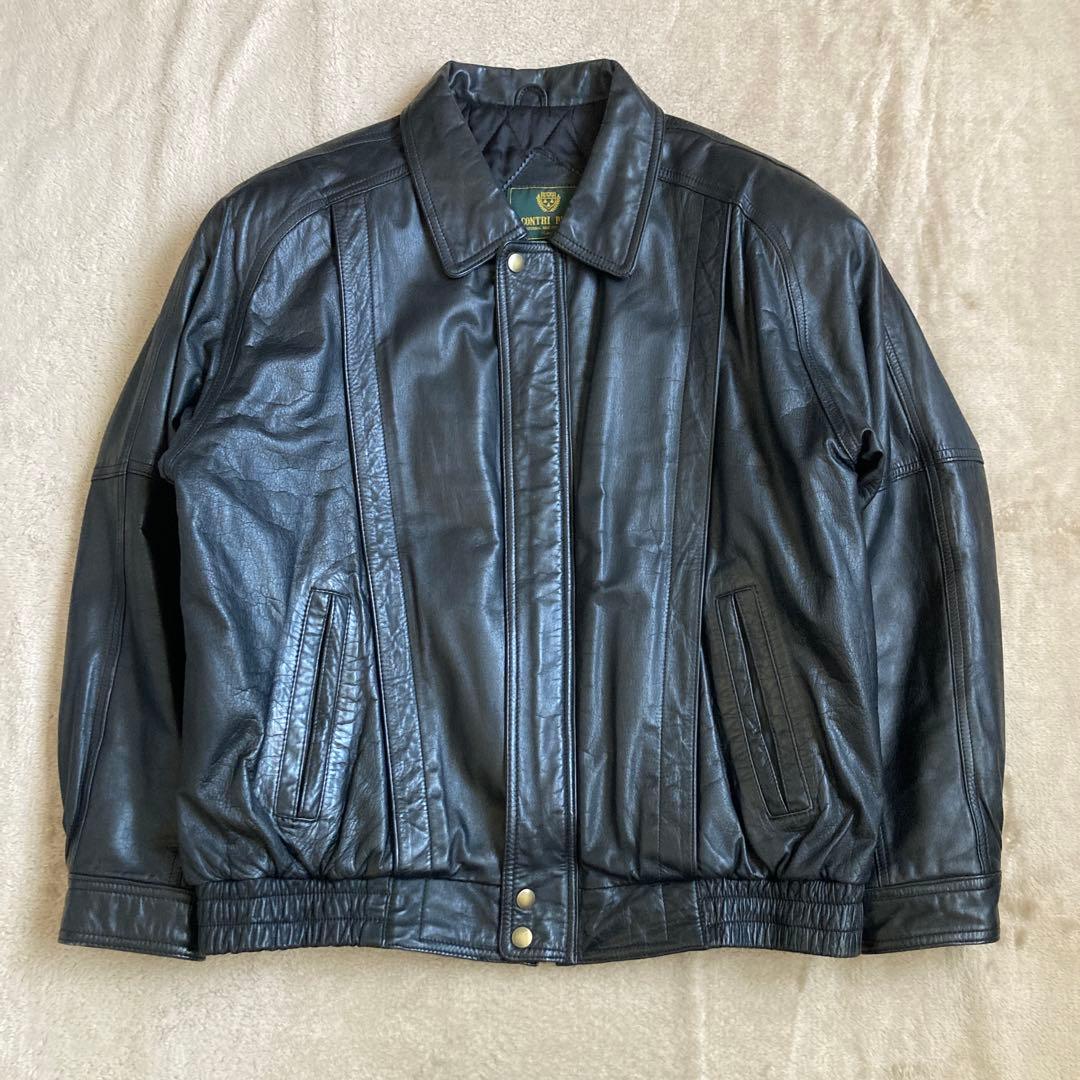 VINTAGE ヴィンテージ 牛革 ショート ボンバー レザージャケット 短丈