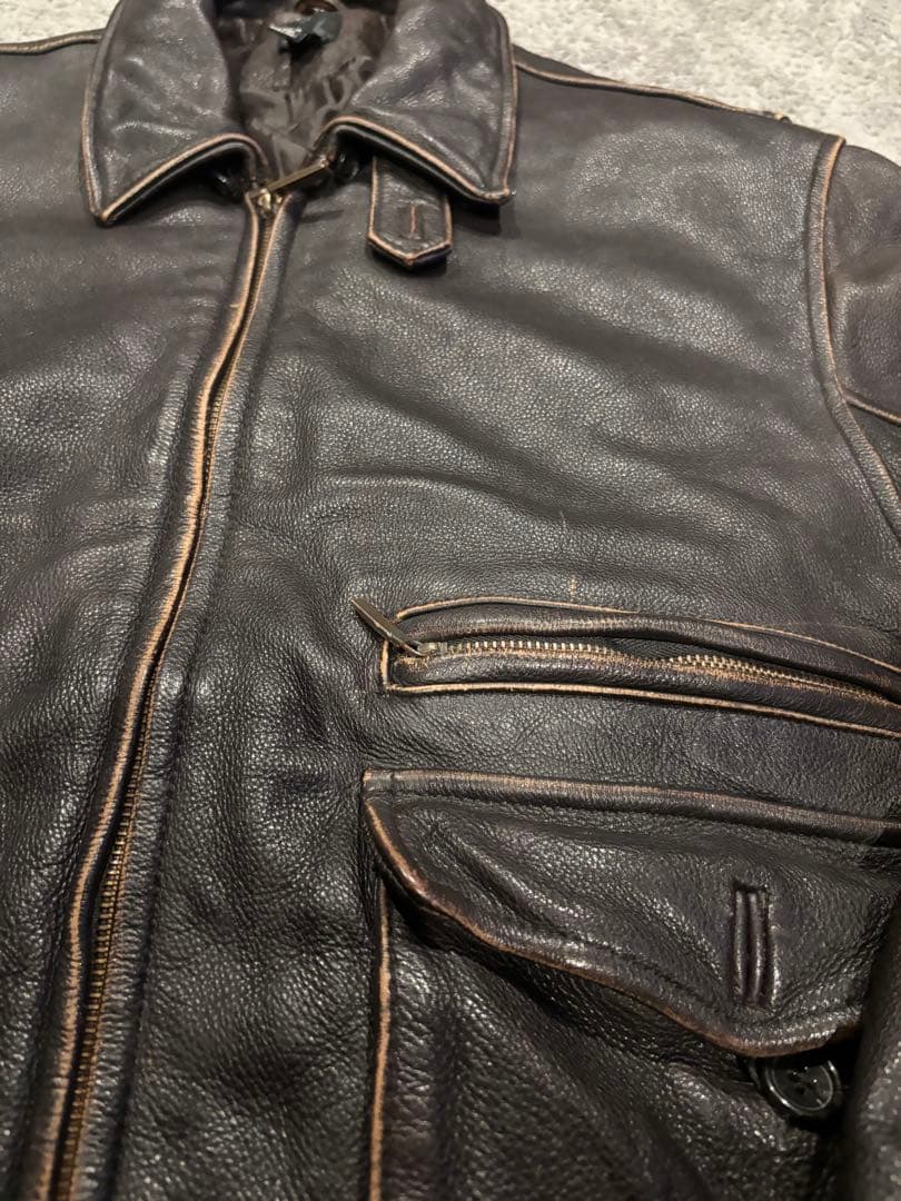 00's unknown 短丈レザージャケット City boy - メルカリ