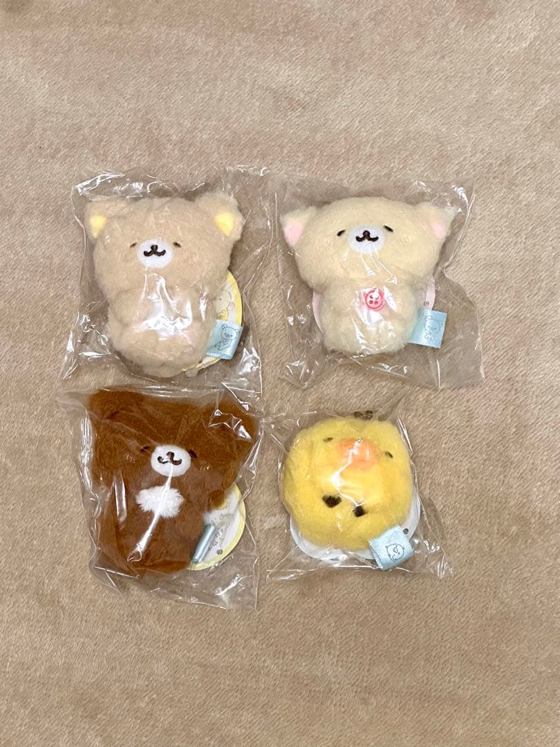 リラックマ すやすやほにゃぐるみ 全種 4点セット リラックマ - おやすみなさいぬいぐるみ（いっしょにすやすやシリーズ