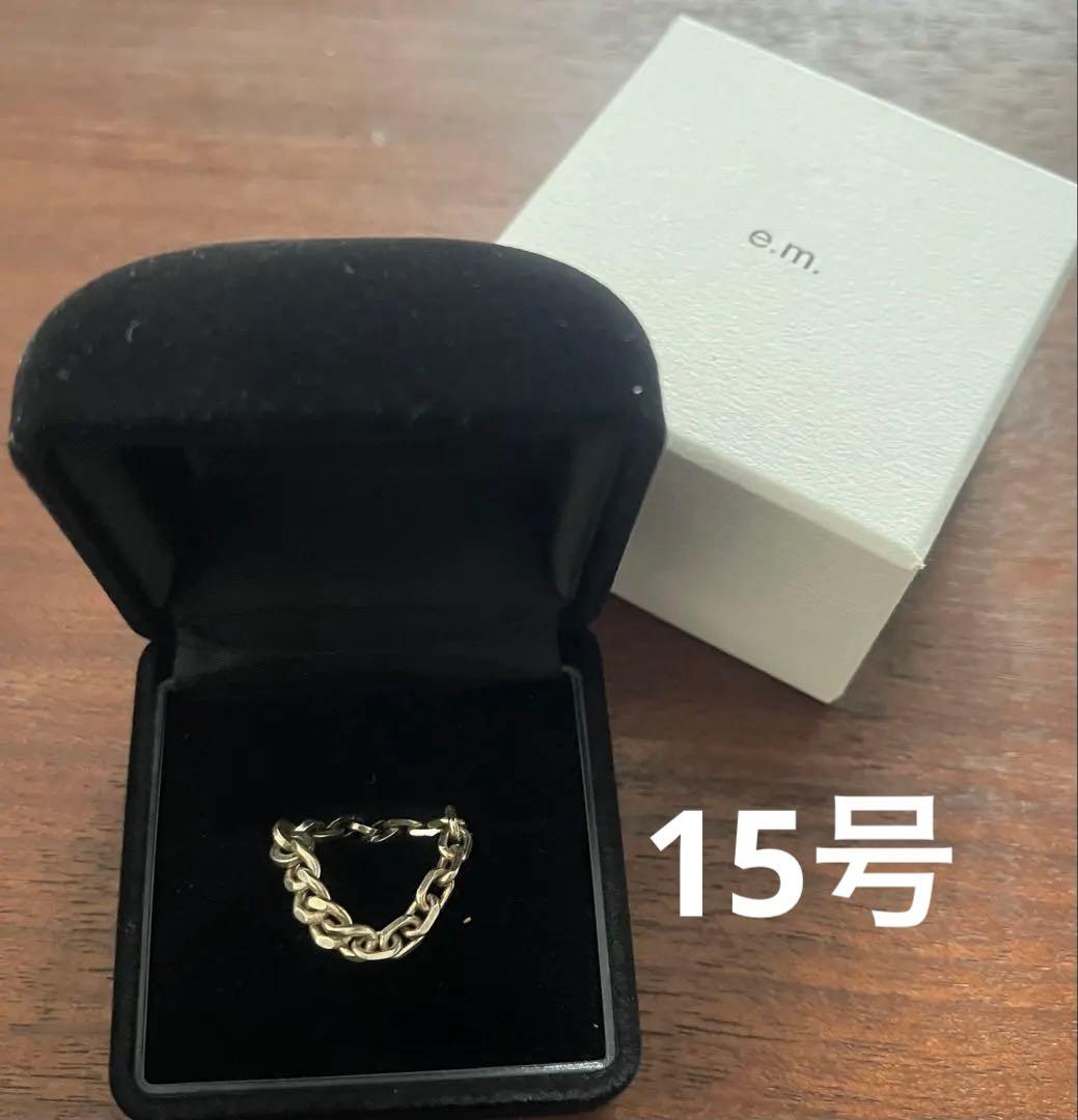 e.m. リング silver925 チェーン 15号