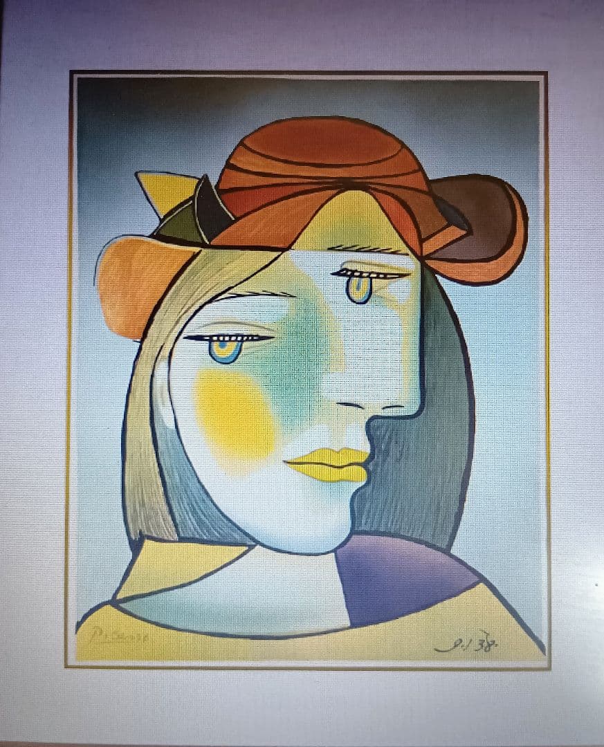 キュビスムの女の顔