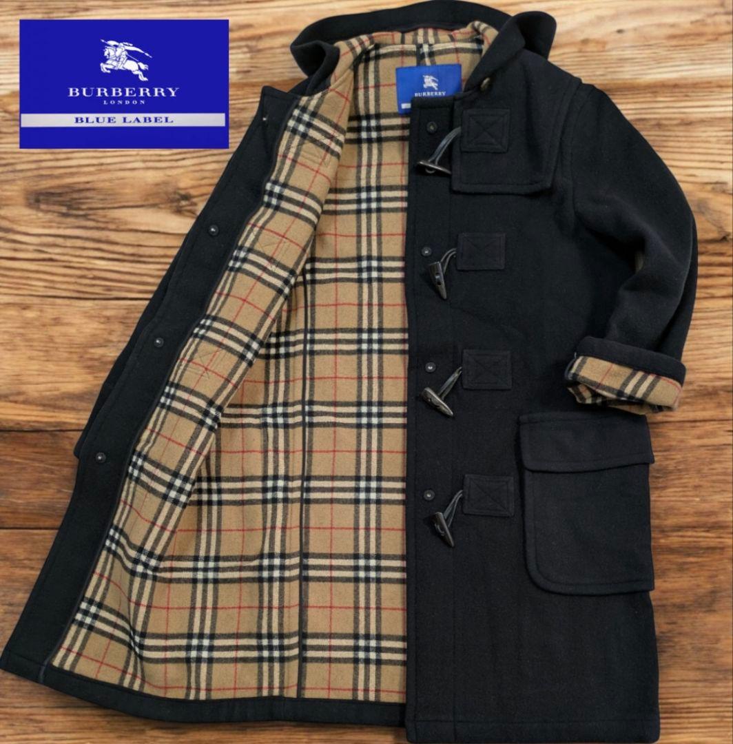 バーバリー ブルーレーベル ダッフルコート ノバチェック ヴィンテージ