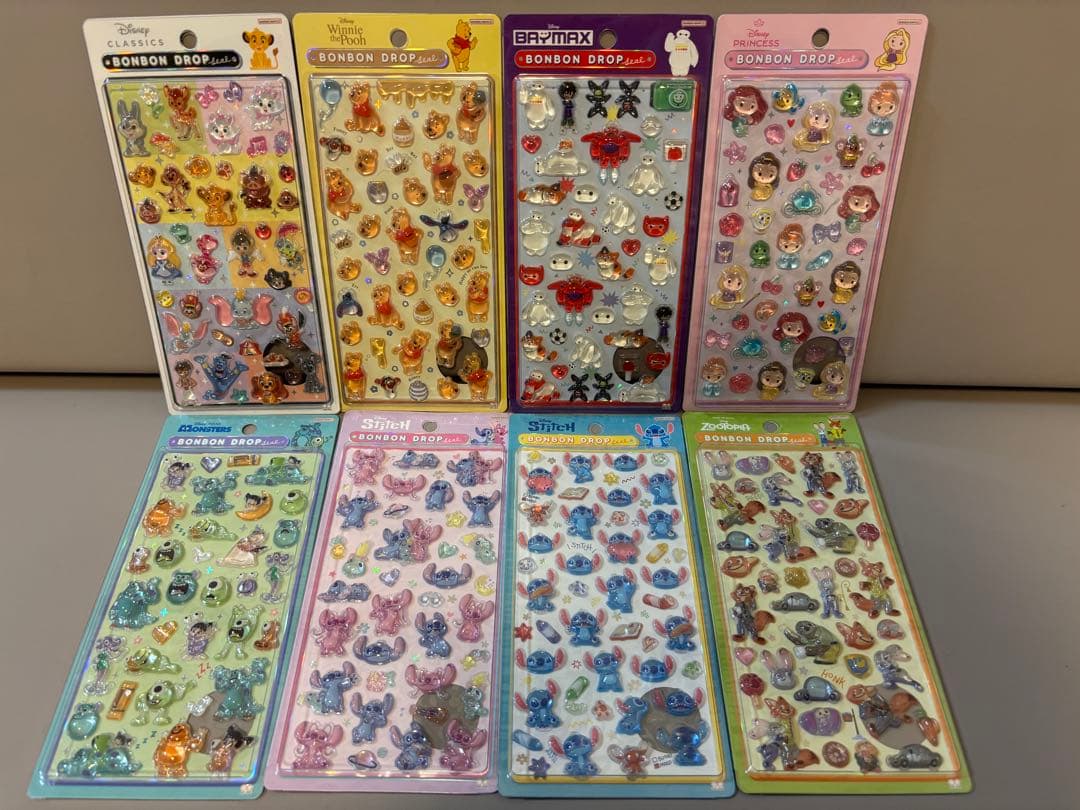 正規品 ディズニー ボンボンドロップ シール 8枚セット