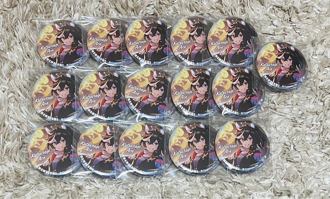 カツラギエース　ウマ娘　缶バッジ　CANバッジ　ハート缶バッジ