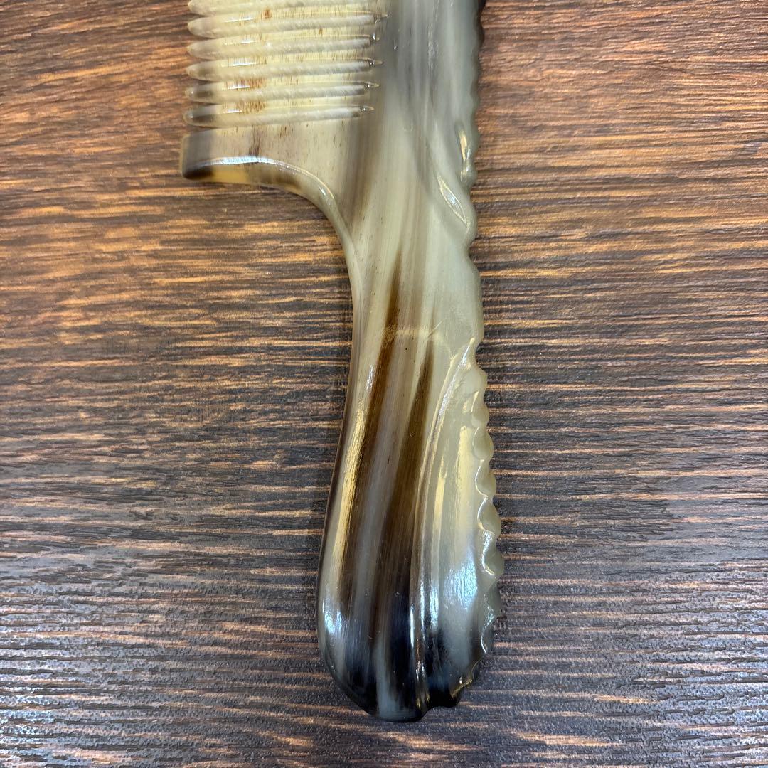 シープホーンコームナチュラルホーンコーム羊角天然角ハンドメイドコーム