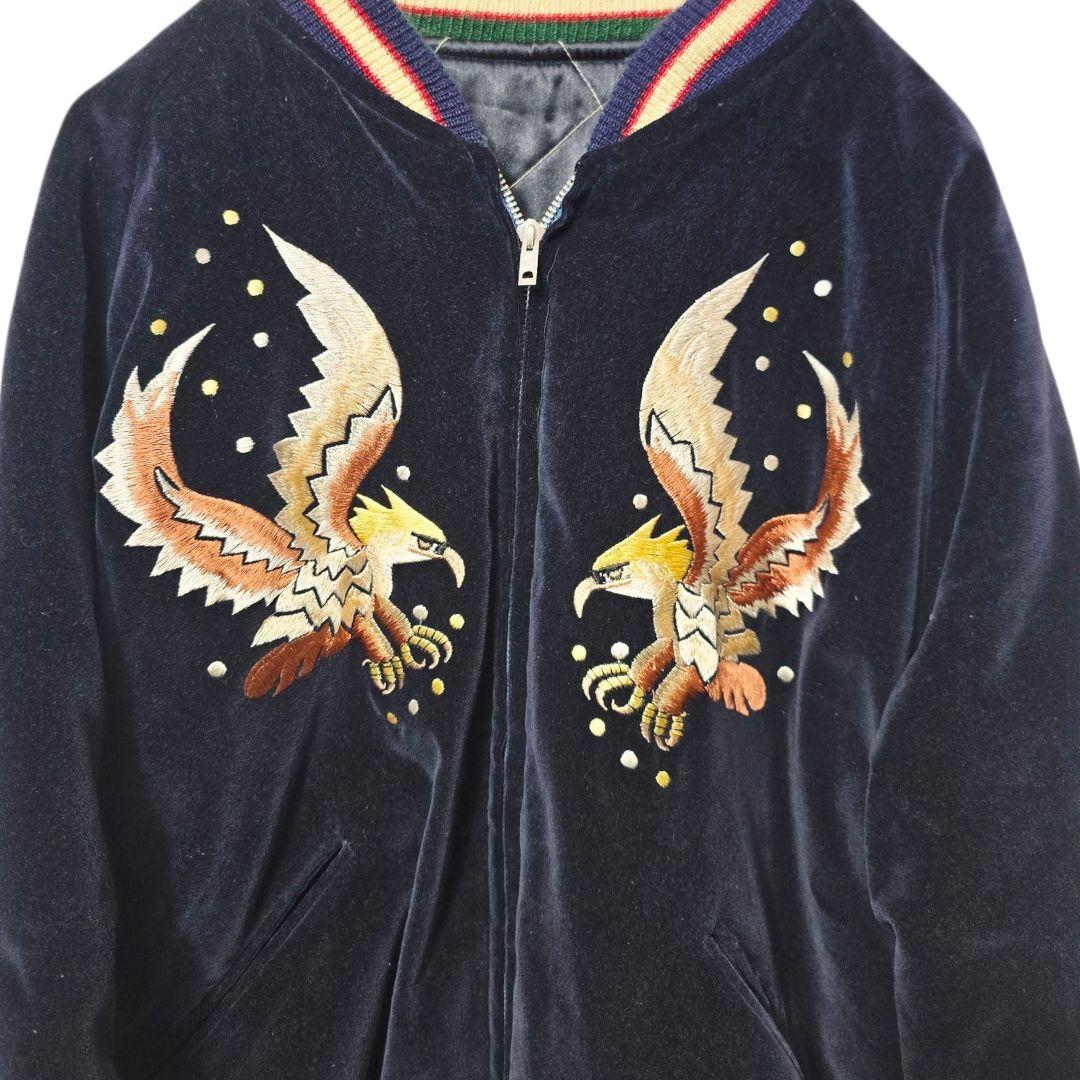 テーラー東洋 別珍 スカジャン 舞妓 鷹 日本 龍 刺繍 L 美品 - メルカリ