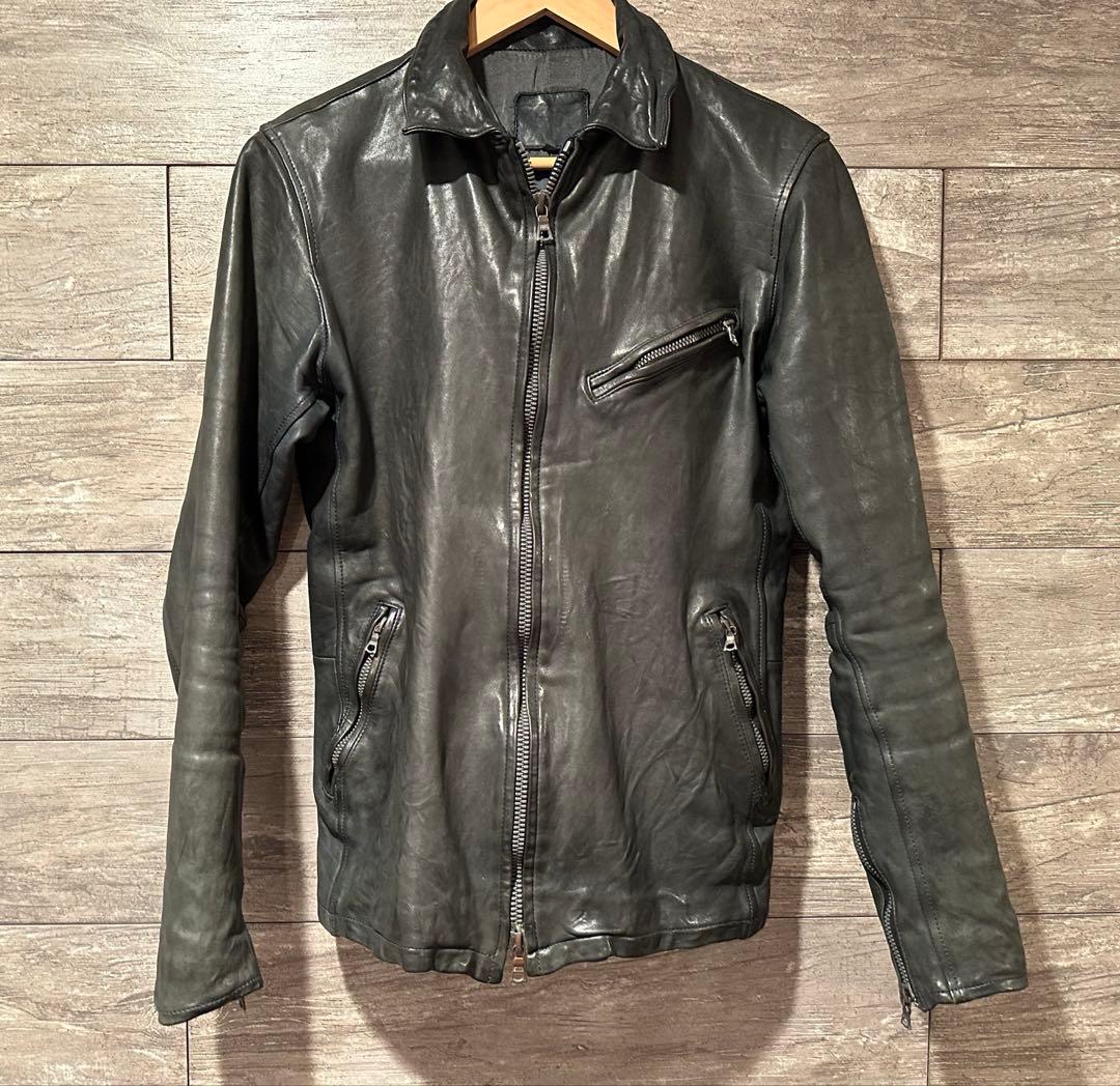 バックラッシュ　ベルギーショルダー　シングルライダース　XL レザージャケット 1447-01 ベルギーショルダー製品染め シングルライダース 2015S/S