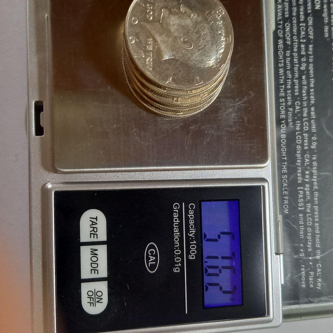 銀貨 1967年 ケネディハーフダラー 5枚set 量目51.62g - メルカリ