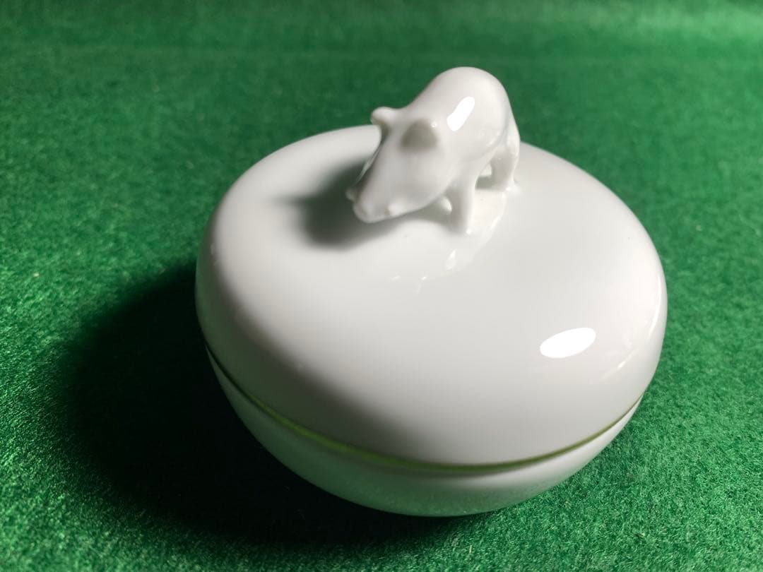 大倉陶園 干支香合 辰 たつ 亥 いのしし 白磁 香道具 陶器 置物