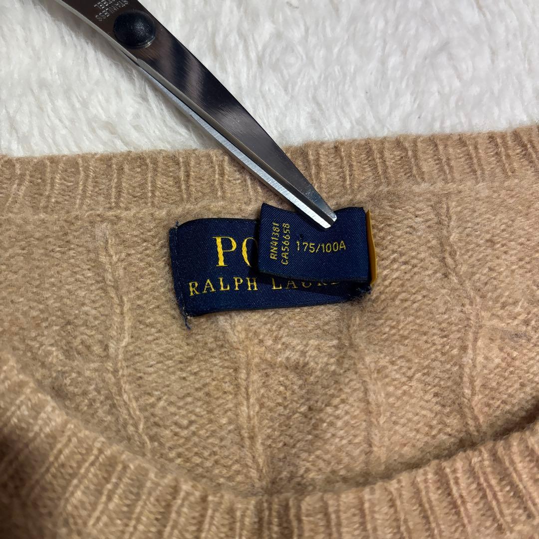 大きいサイズ ポロラルフローレン ケーブルニットセーター カシミア混