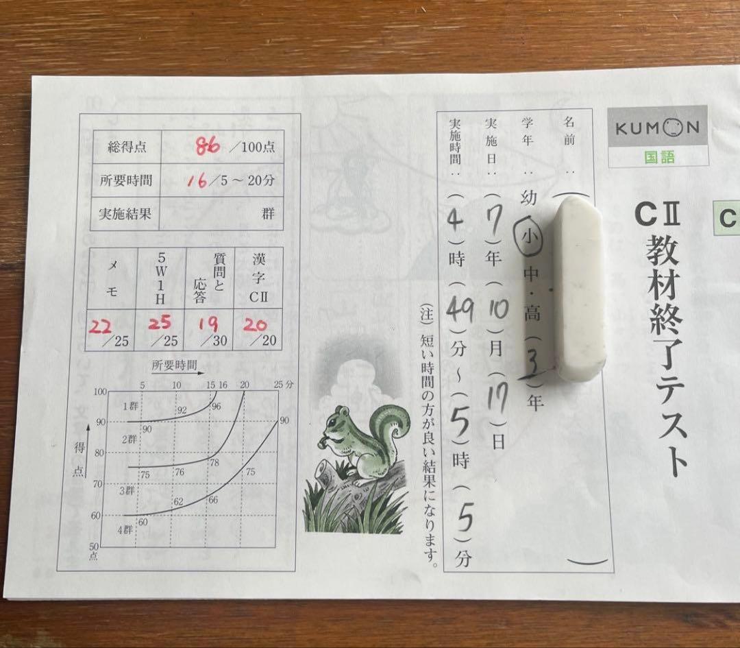 KUMON 日本語学習 国語 CII 144枚+終了テスト(コピー) - メルカリ