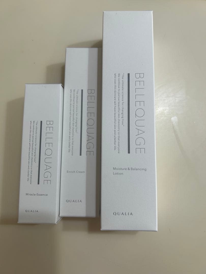 美容液 クリーム 化粧水 3点セット 幹細胞 ベルクアージュ クオリア 未使用