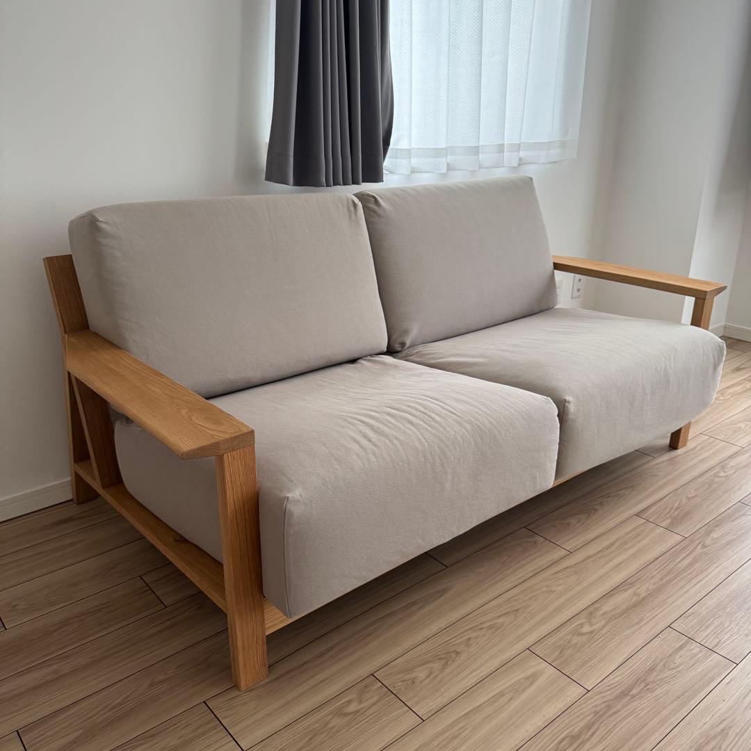 無印良品 ソファ本体2.5シータ－　木製フレームウレタンポケットコイル 注意あり ソファ本体木製フレーム | 無印良品