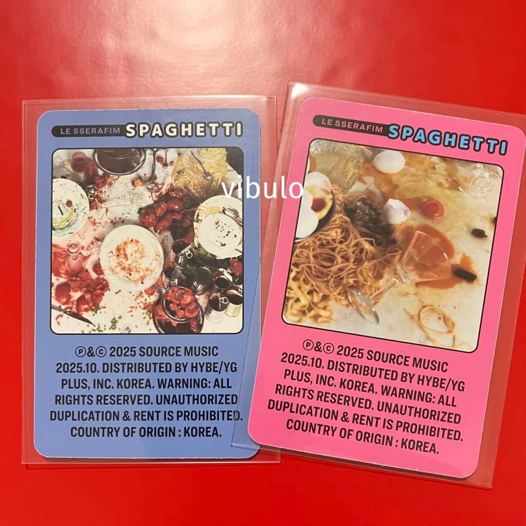 LESSERAFIM サクラ トレカ SPAGHETTI トレカ ルセラフィム - メルカリ