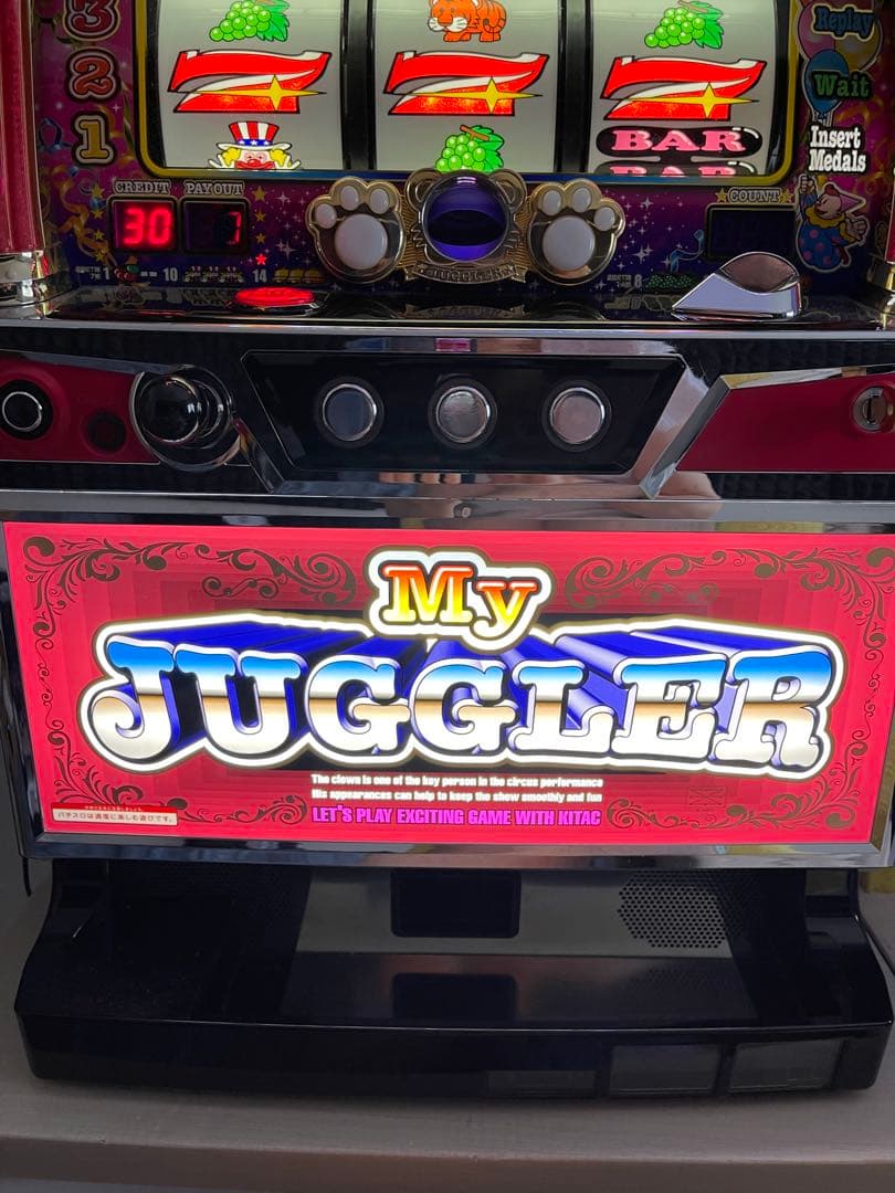 ばら様専用 マイジャグラー5 コイン不要機付き、GOGOランプ拡大レンズ