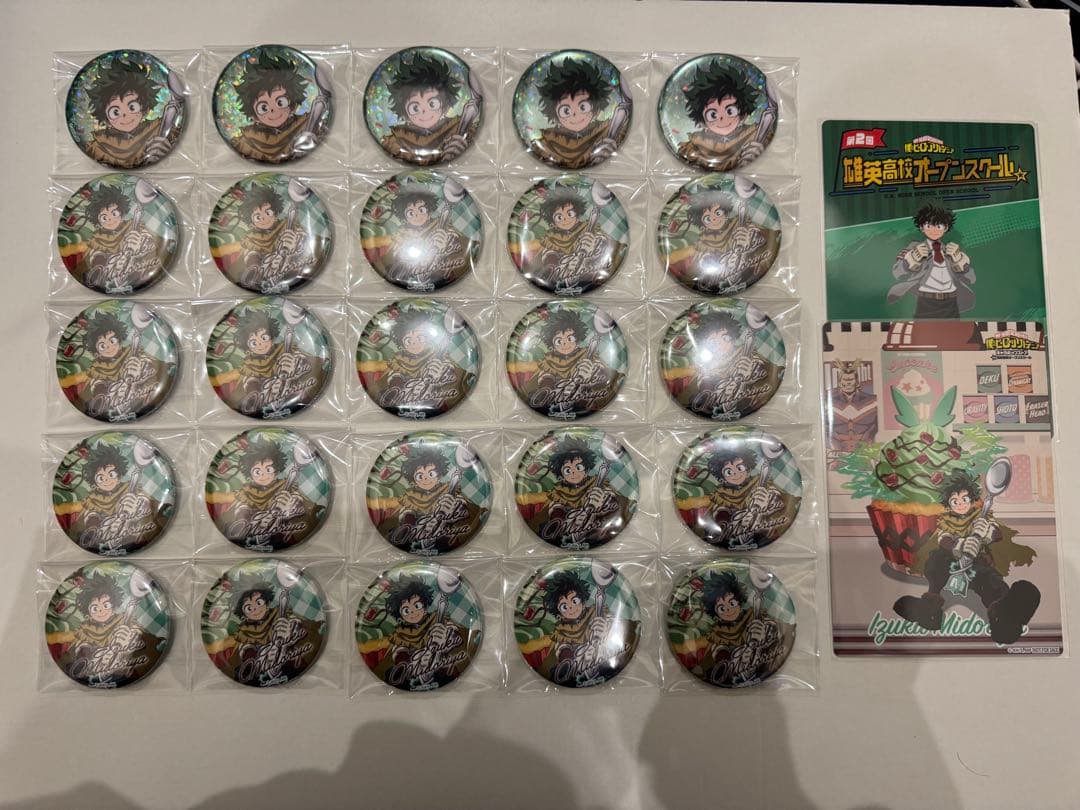 僕のヒーローアカデミア オープンスクール カップケーキ 緑谷出久 缶バッジ ヒロアカ 緑谷出久 缶バッチ オープンスクール - メルカリ