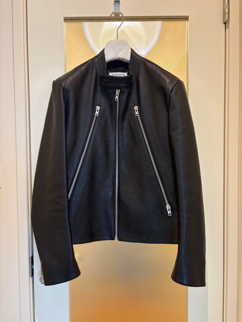 メゾンマルジェラ ハの字ライダース 46 極美品　ゴートレザー 中古・古着通販】Maison Margiela (メゾンマルジェラ) ハの字