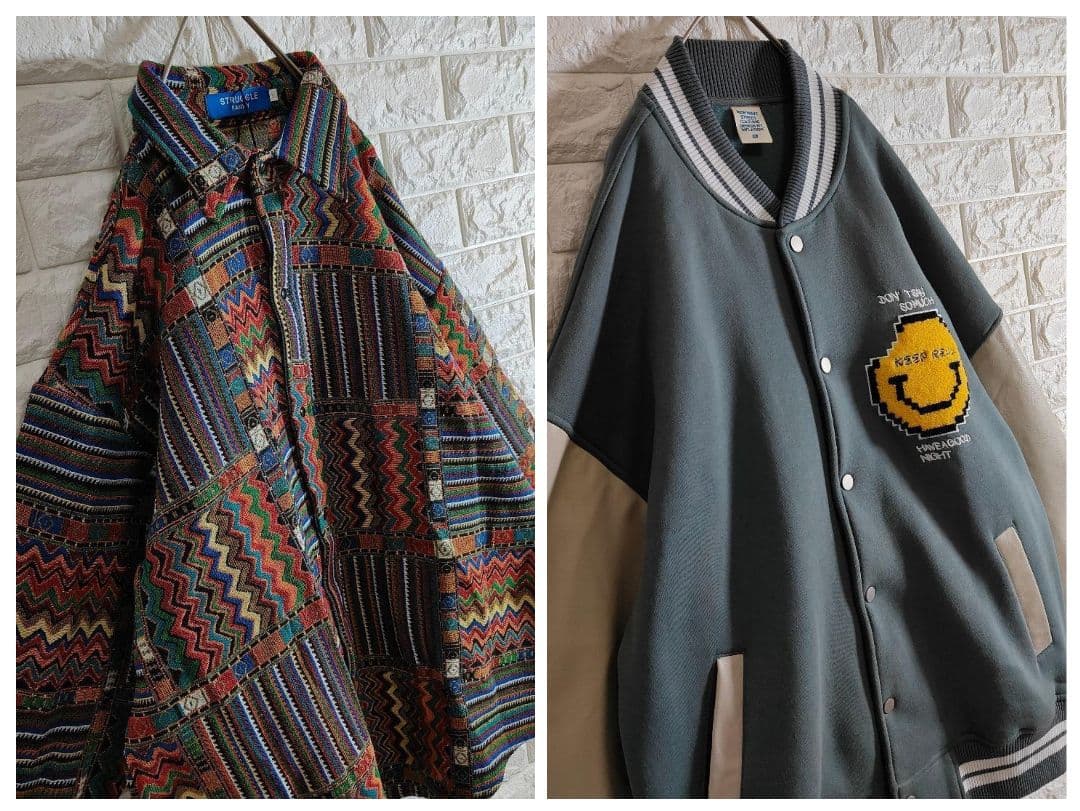 まとめ依頼分2点 エスニックジャケット スタジャン フードレイヤー まとめ依頼分2点 エスニックジャケット スタジャン