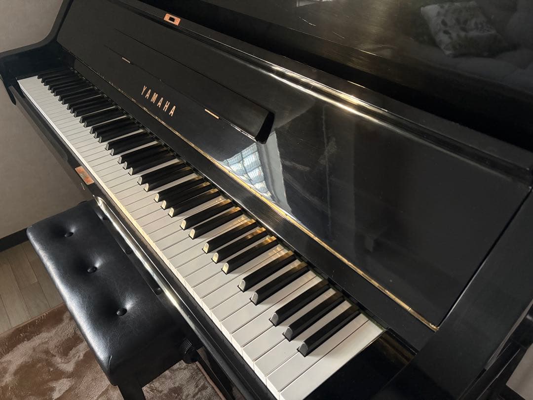 再値下げヤマハ アップライト ピアノ UX X支柱 消音ペダル付き