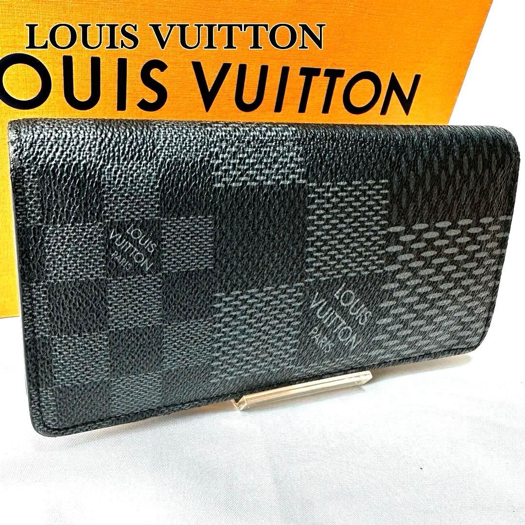 【極美品】 ルイヴィトン 長財布 ブラザ ダミエ グラフィット 3D 箱付き