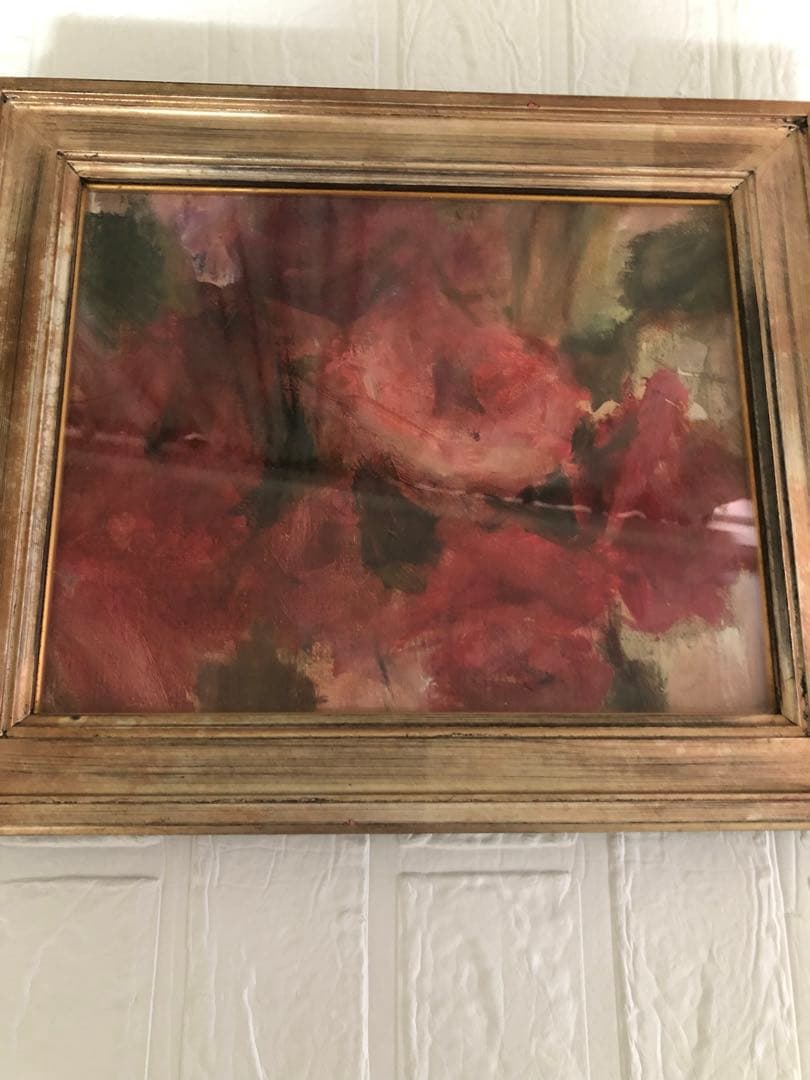 油絵（薔薇）額装Ｆ3