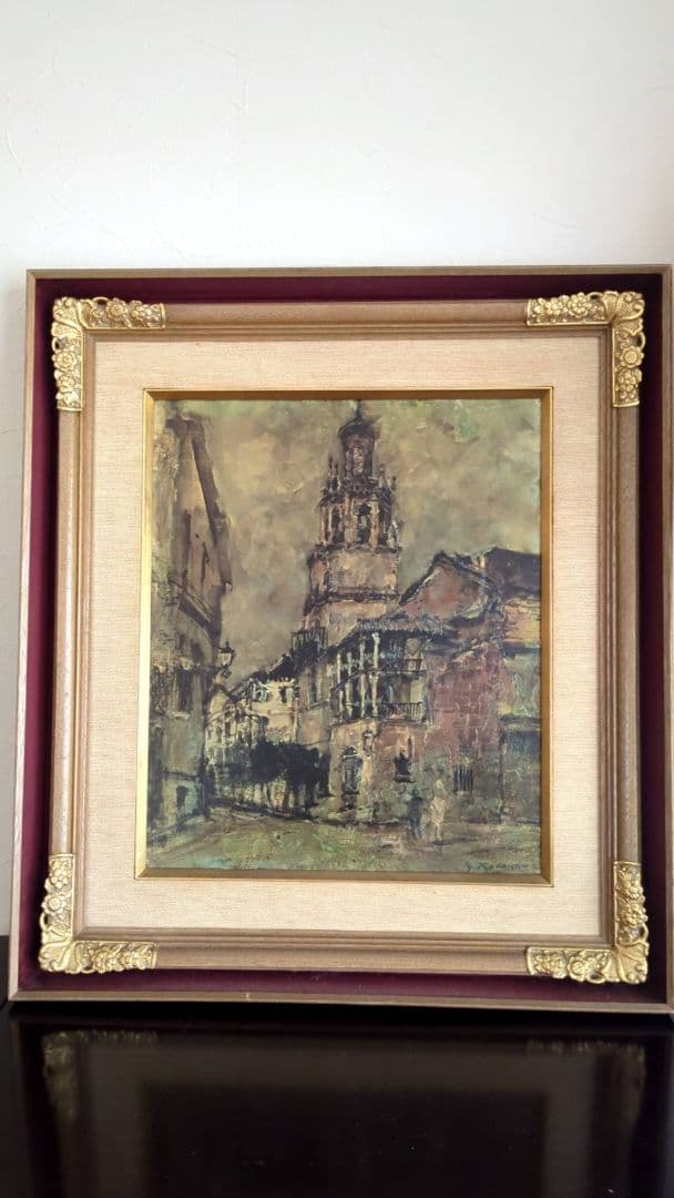 児玉幸雄油彩画 風景画 金色フレーム