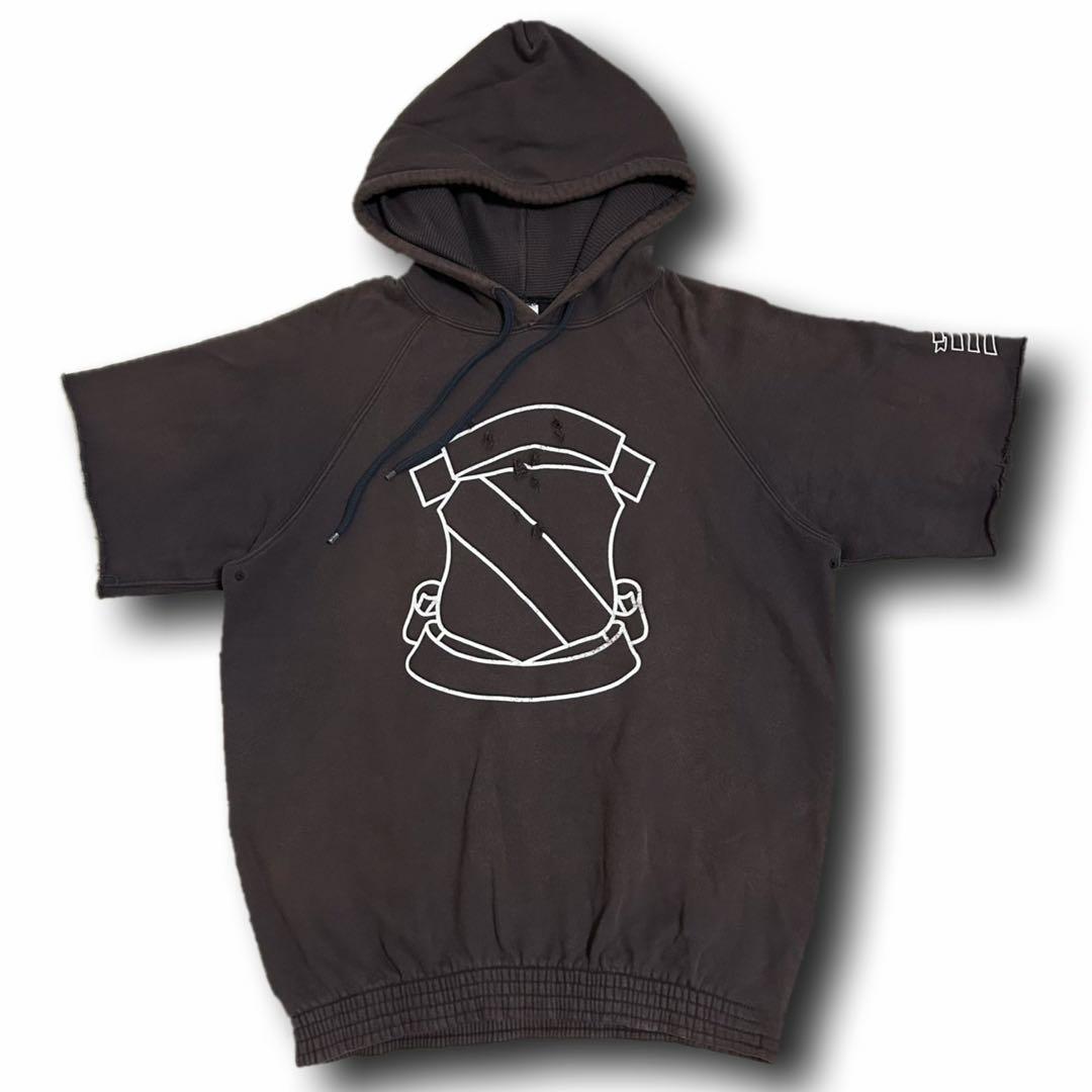 サ*ゥ様 01AW Number Nine 散弾銃ダメージ加工エンブレムパーカー 01AW Number Nine 散弾銃ダメージ加工エンブレムパーカー 宮下期