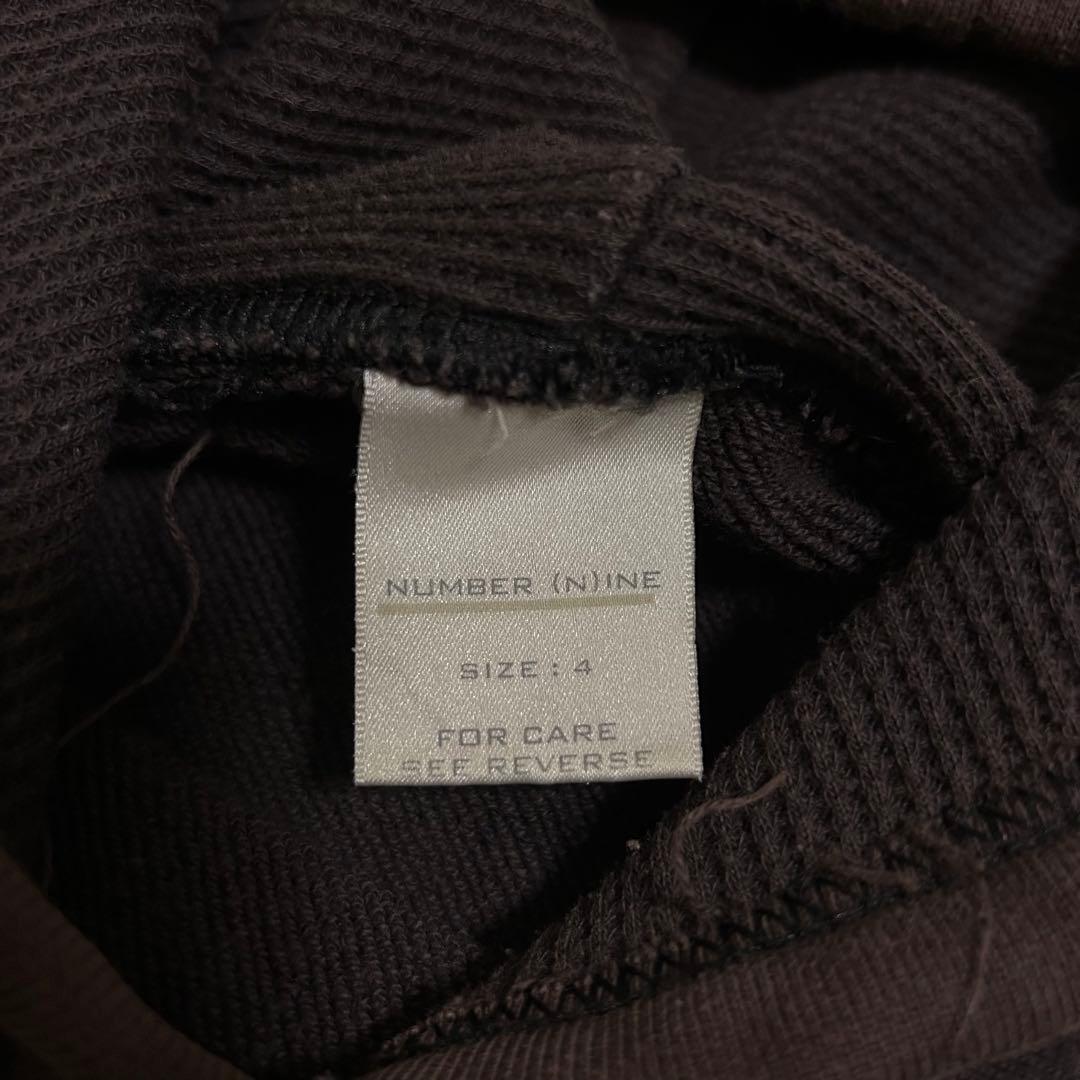 01AW Number Nine 散弾銃ダメージ加工エンブレムパーカー 宮下期