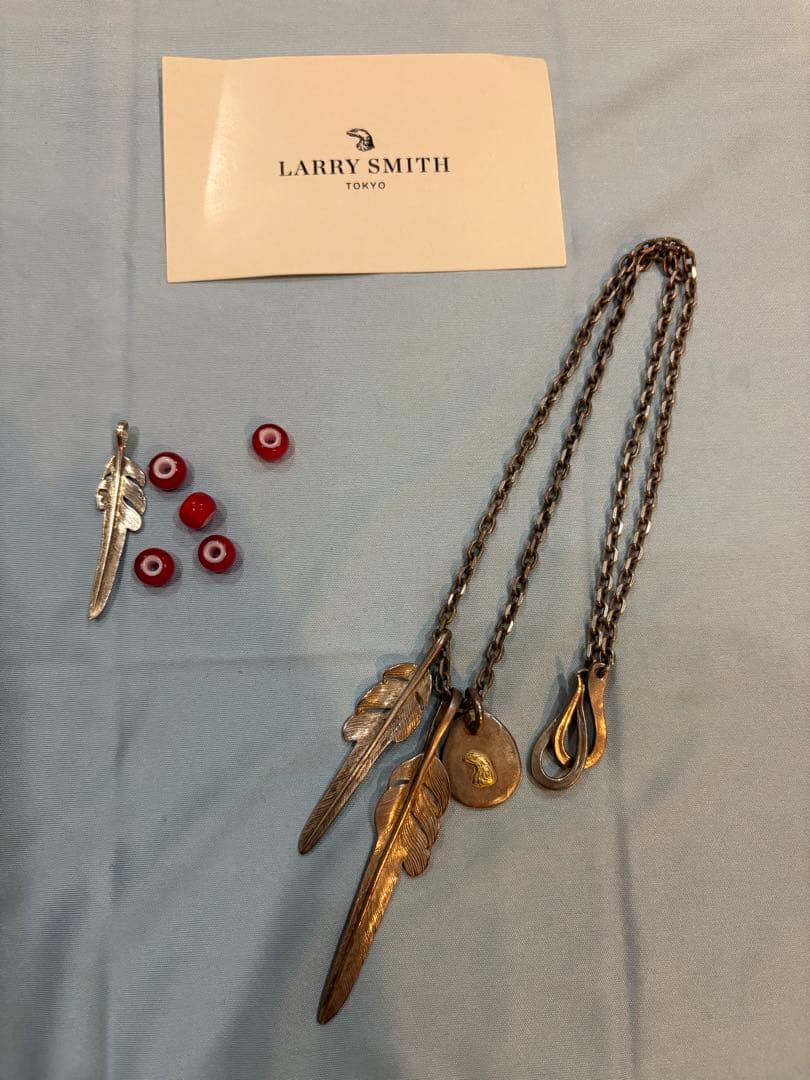 LARRY SMITH シルバー ネックレス　フェザー