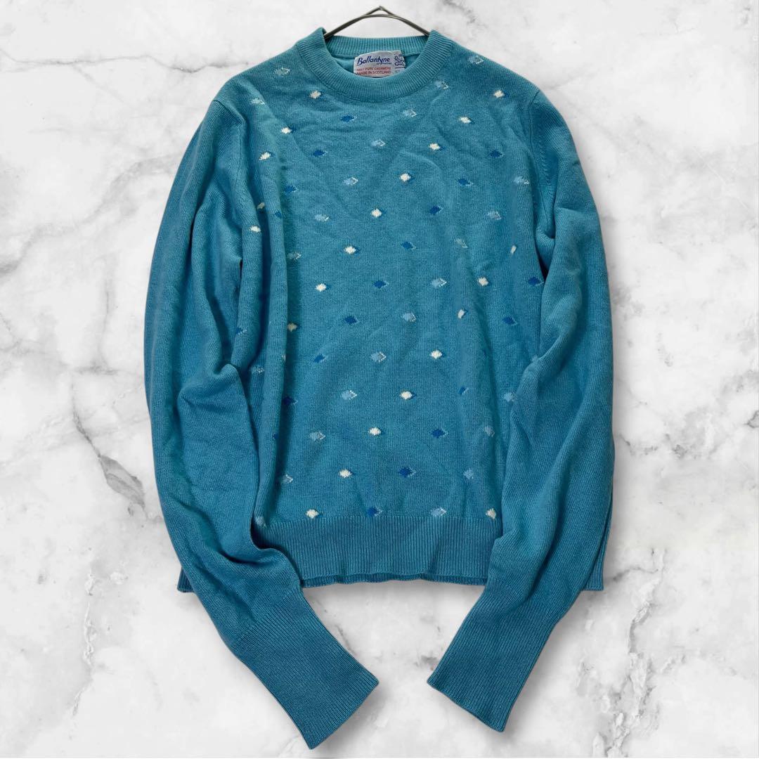 レア　バランタイン　カシミヤ100%　ニット　旧タグ　スコットランド製 BALLANTYNE CASHMERE - バランタイン カシミア 旧タグ スコットランド