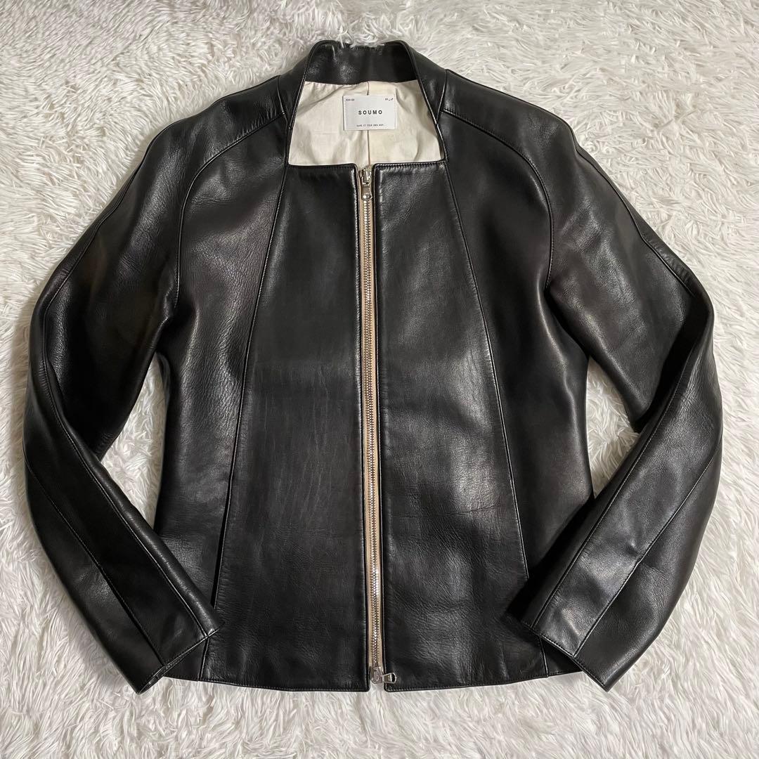 SOUMO HOLLOW LEATHER JACKET 馬革 ホースハイド 数量限定】待望の本格馬革茶芯レザーダブルライダースジャケットを4万