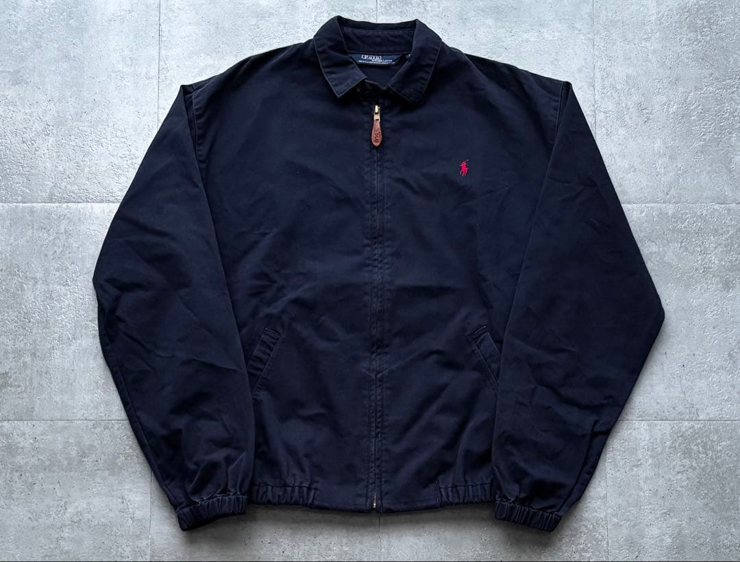90s USA製　ポロバイラルフローレン　スイングトップ　ネイビー　Sサイズ