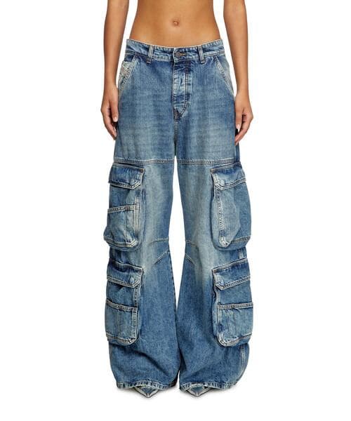 coco⬛︎ディーゼルDIESEL デニム カーゴパンツ ルーズフィット