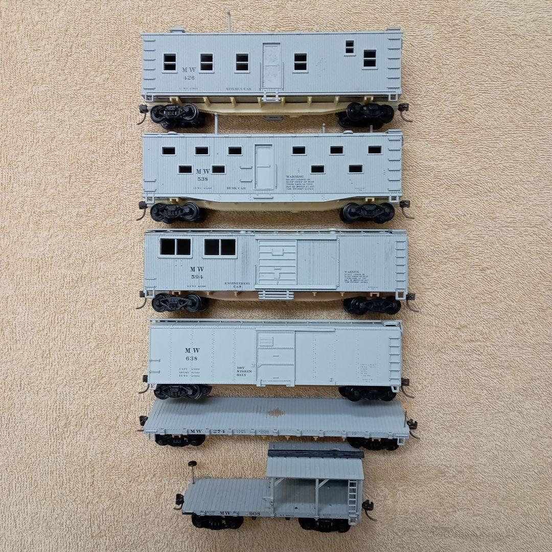外国製鉄道模型 WALTHER製 HOゲージ 保線作業員用車両 ６両セット