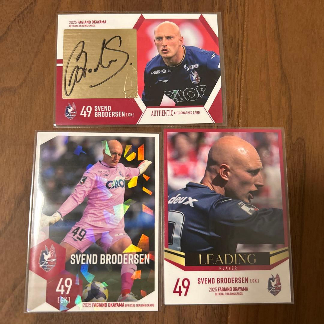 ファジアーノ岡山 スベンド ブローダーセン選手 直筆サインカード