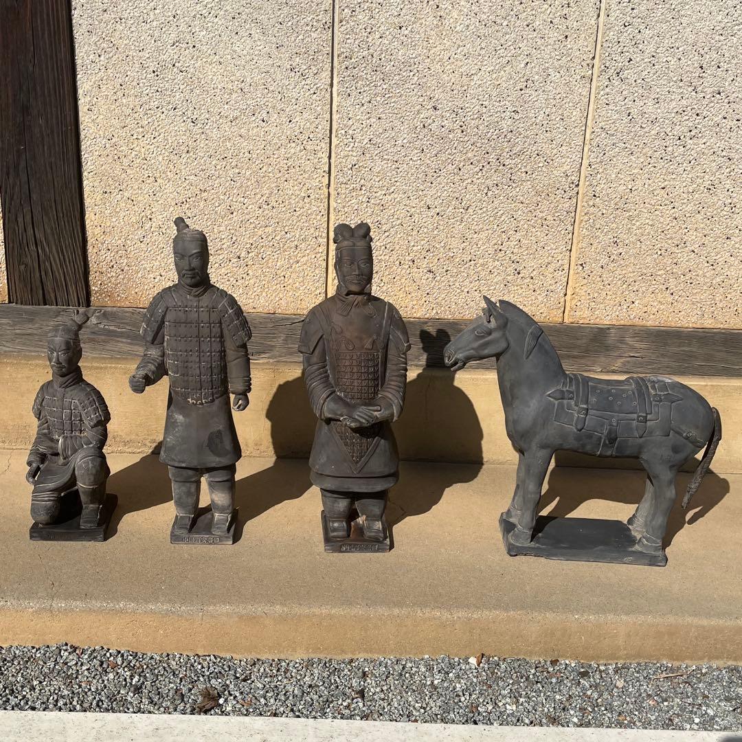 4体】兵馬俑レプリカ 大型サイズ 中国骨董 アンティーク
