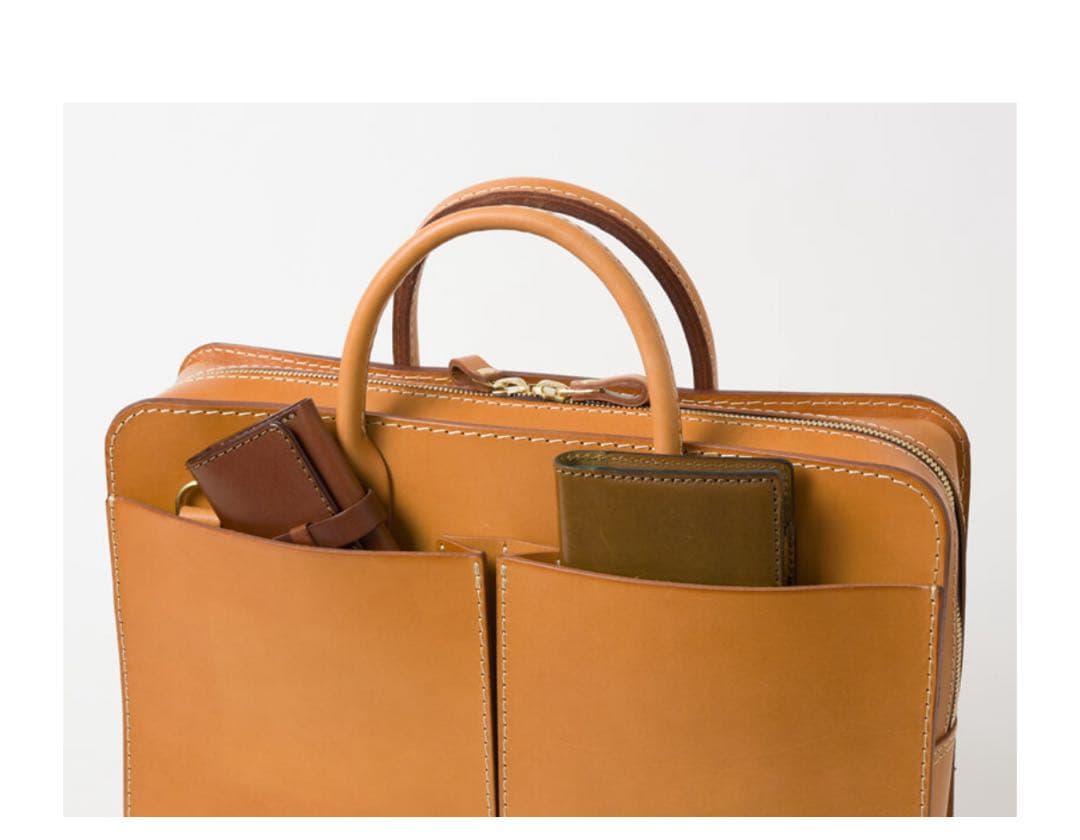 K*u様 HERZ 二本手2wayビジネスバッグキャメル色 Lサイズcitybo