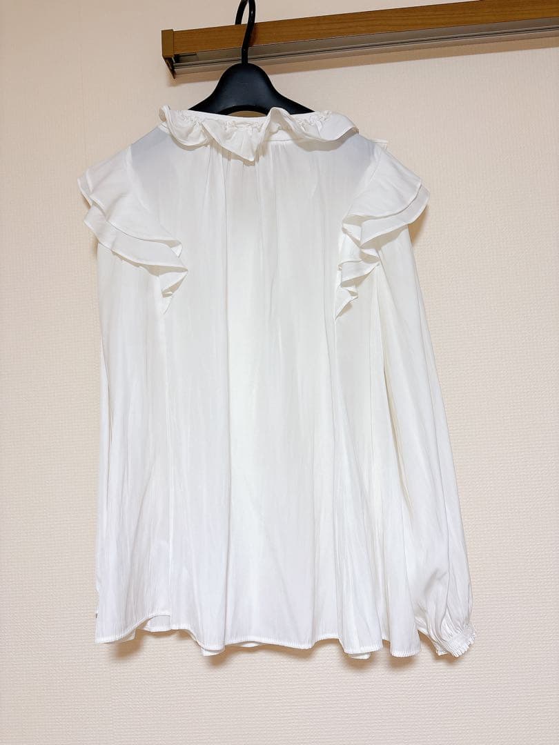 美品セルフォード2点/ツィードニットジャケット/割線フリルチュニック