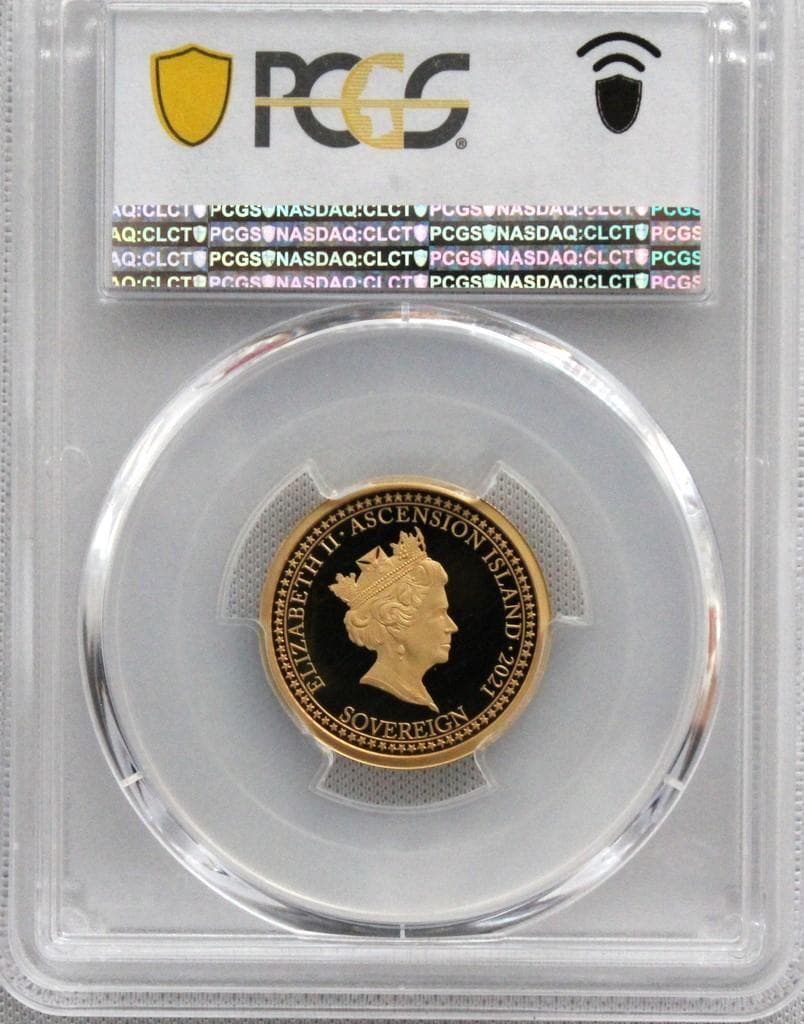 2021年 アセンション島 ジョセフ ボノミ ソブリン 金貨 PCGS PR70