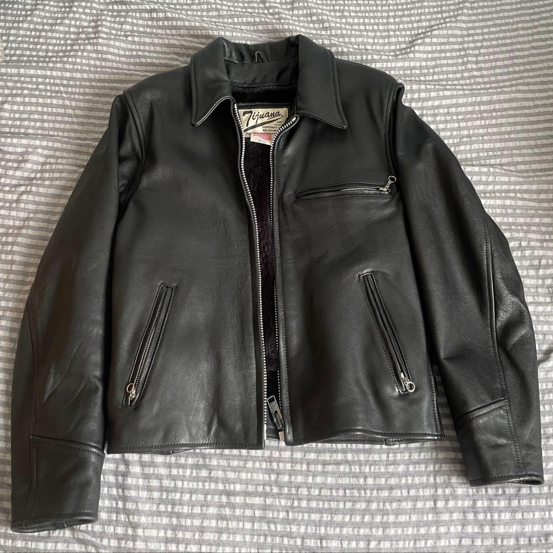 TIJUANA レザージャケット ライダースジャケット 楽天市場】【中古】 TIJUANA レザージャケット ライダース ダブル