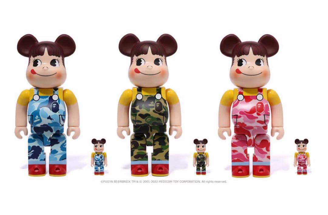 ベアブリック 新品未開封 BAPE ペコちゃん コラボ100&400 3箱セット BAPE® × FUJIYA ペコちゃん＆ポコちゃん × BE@RBRICK | 株式会社