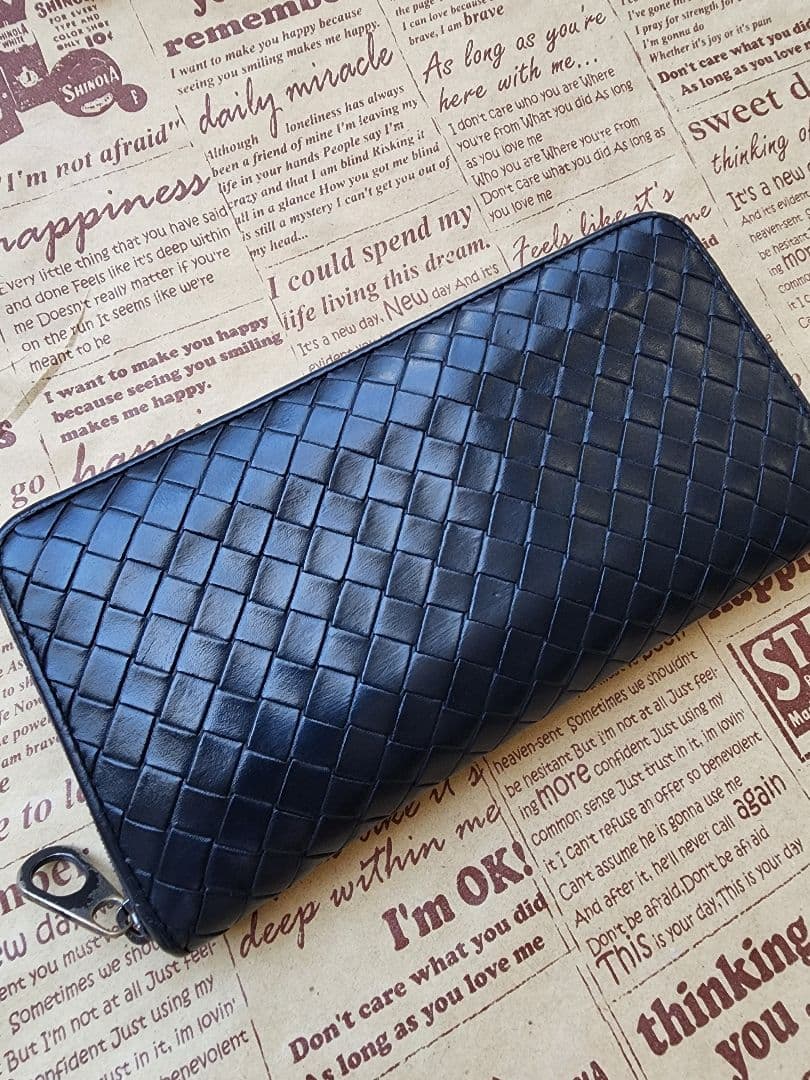 新タグ ボッテガヴェネタ　編み込み　長財布