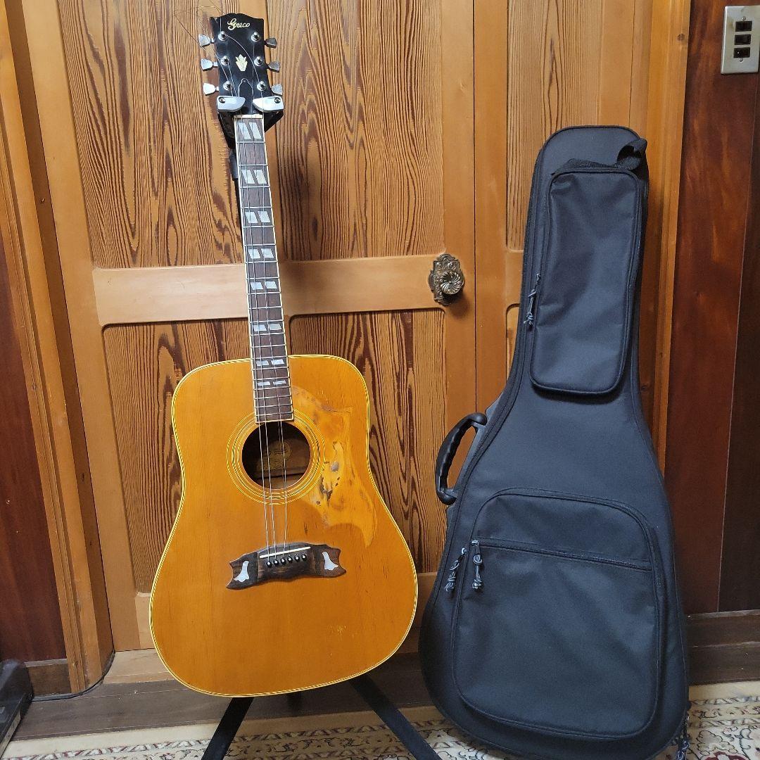 【ジャンク】greco 303 DOVE グレコ セミハードケース付き アコギ