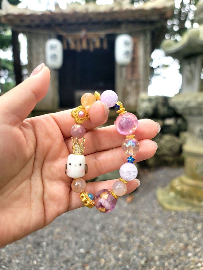 彼とラブラブ❤️シマエナガ恋愛愛情オルゴブレスレット