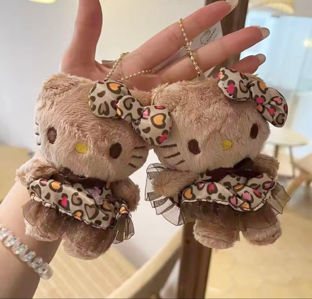 日焼けキティ ヒョウ柄 ギャル ストラップ キーホルダー キティ y2k