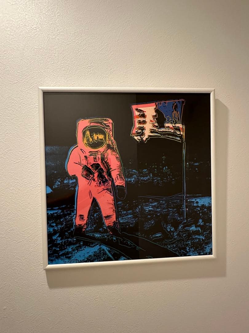 アンディウォーホル【希少】宇宙飛行士とアメリカ国旗　フレーム付き　現代アート