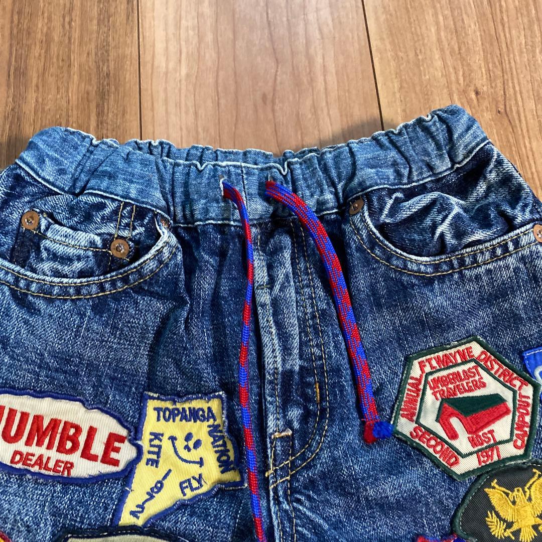 デニムダンガリー☆ワッペンデニム120 - メルカリ