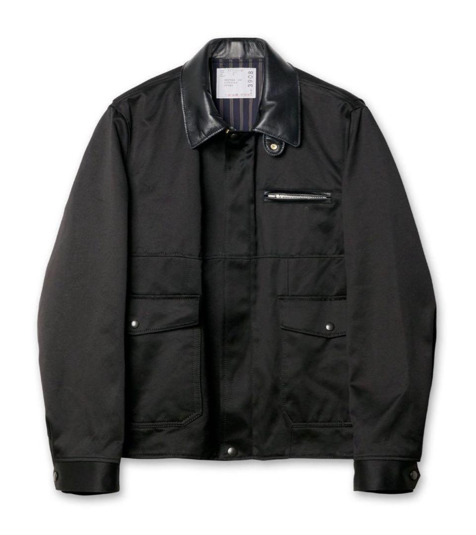 sacai Cotton Chino Blouson 26SS 襟レザーサイズ1