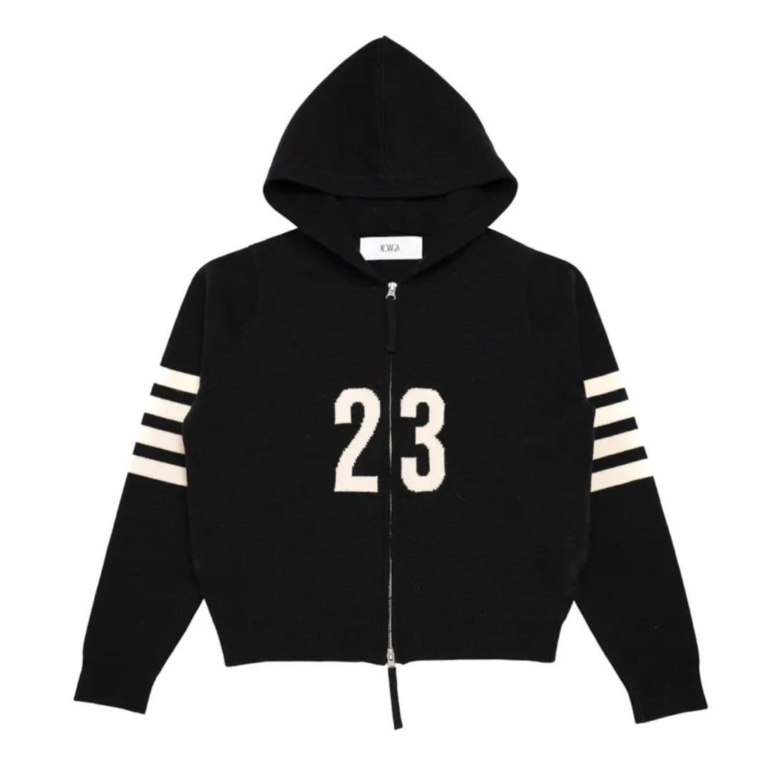トップス KOWGA FOOT BALL KNIT ZIP HOODIE