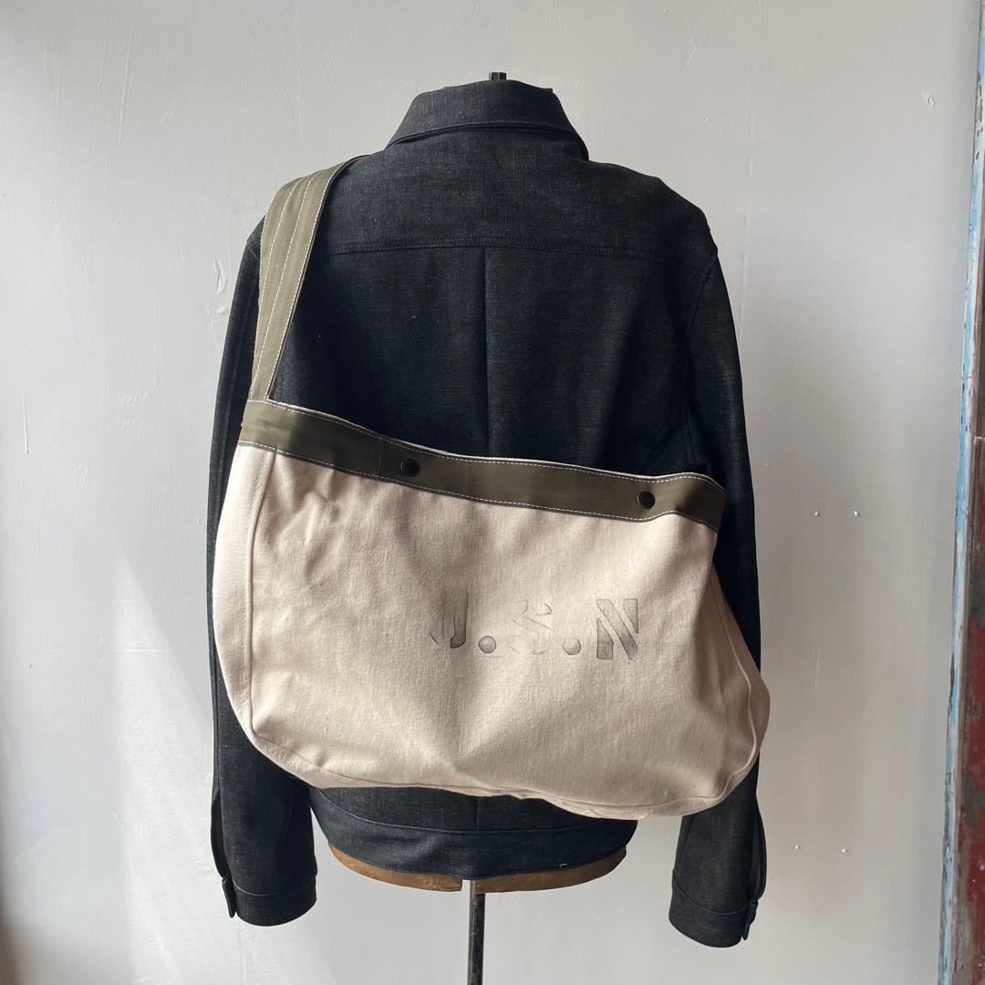 【U.S.N.】ビンテージ　ニュースペーパーバッグ　ミリタリー　アメリカ軍 U.S.ARMY Barrack Bag 